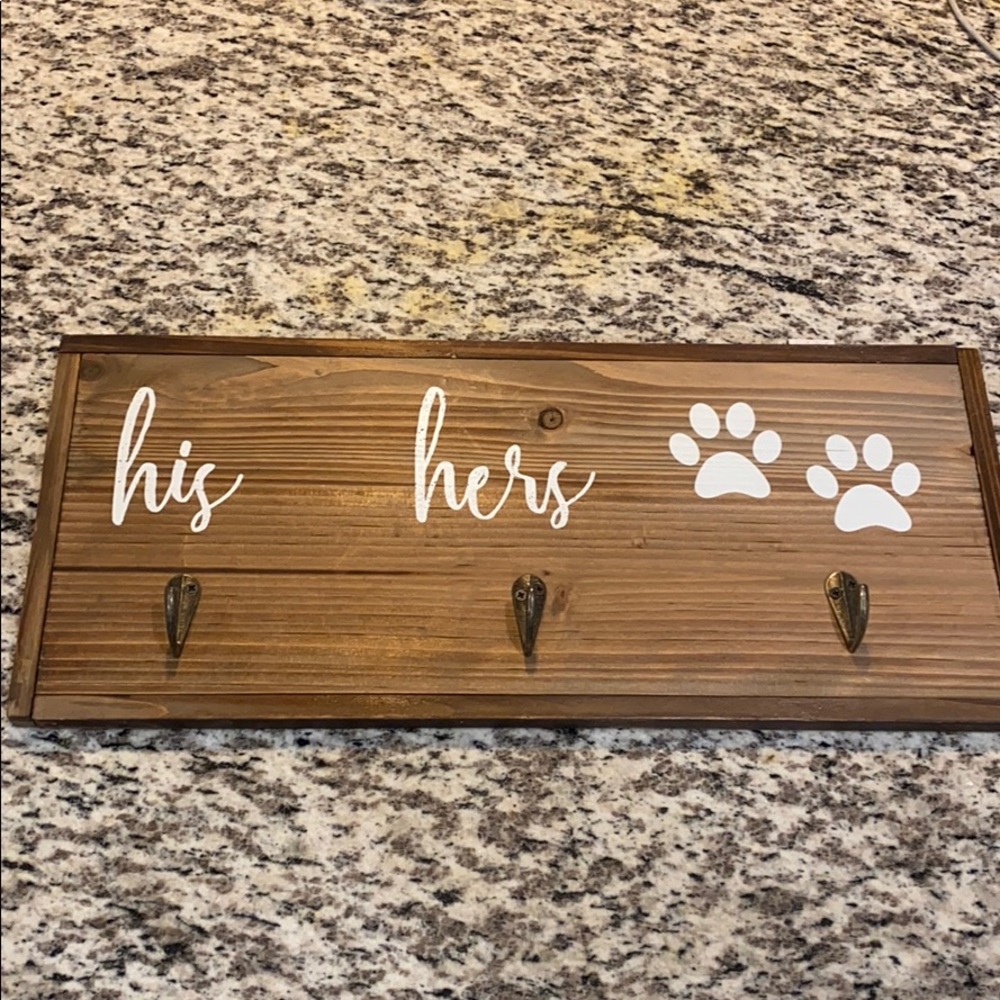 His, Hers, & the dog Key hanger
